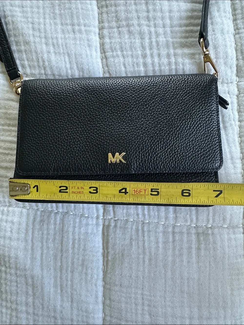Michael Kors Black Pebbled Leather Crossbody